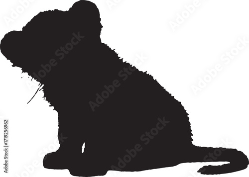 Abstract black and white vector background showing ink blots and splashes