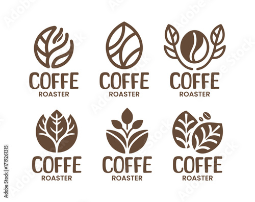 6 Coffee Roastery Logo Set Professional Specialty Coffee Branding Collection
