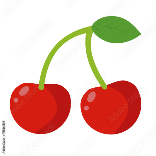 this is a vector image of a cherry fruit
