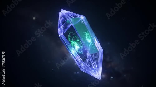 Wallpaper Mural Glowing Crystal Gemstone, Mystical Energy. Torontodigital.ca