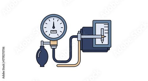 blood pressure measuring device illustration.