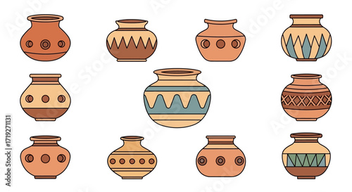 collection of various decorative ceramic pots.