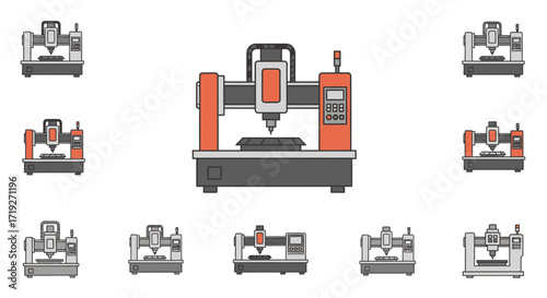 Collection of Various Types of CNC Machines.