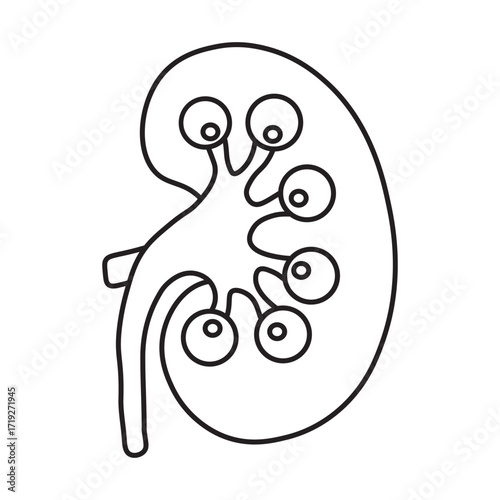 Glomerulonephritis line icon