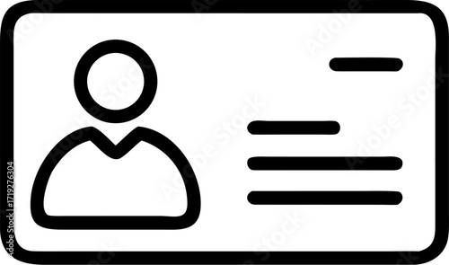  business card signs vector outline icon on white or transparent background. branding or advertising or company outline icons. Printable sticker.