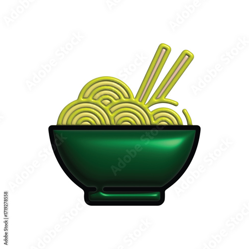 Bowl of Noodles A Culinary Illustration