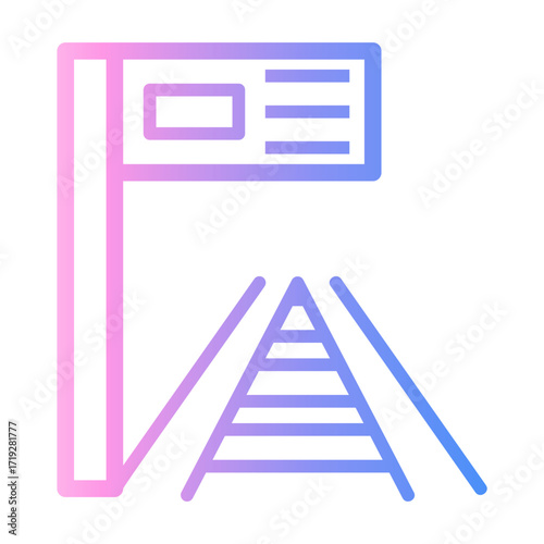 public station Line Gradient Icon