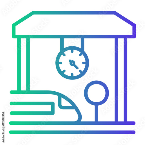 transportation Line Gradient Icon