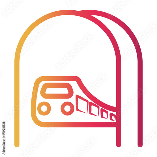 travel Line Gradient Icon