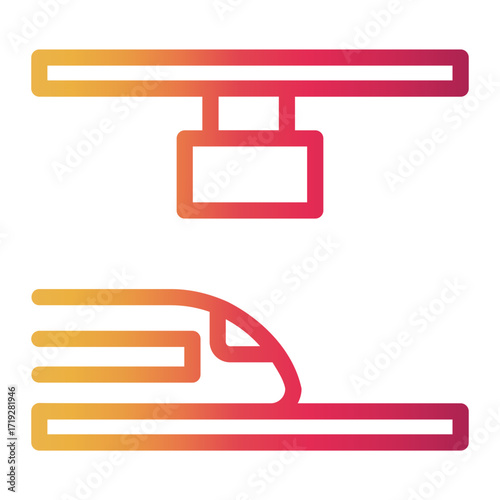travel Line Gradient Icon