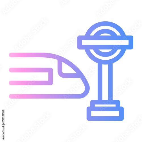 underground Line Gradient Icon