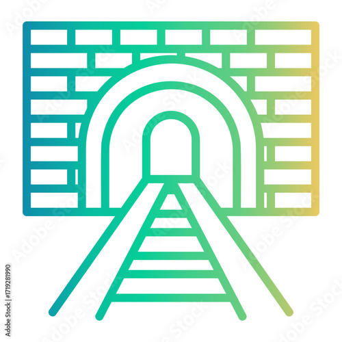 tunnel Line Gradient Icon