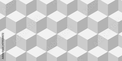 Abstract square white cubic square shape backdrop texture. cube geometric wall and floor vector diamond hexagon triangle wallpaper background.	