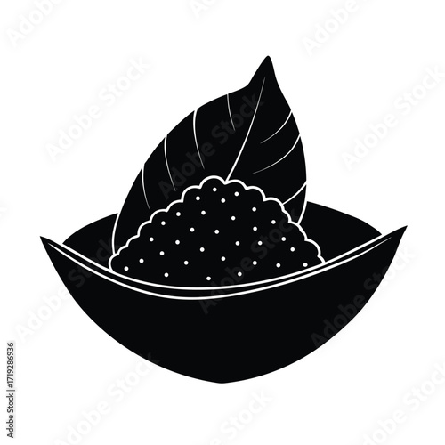 Couscous Served On Banana Leaves