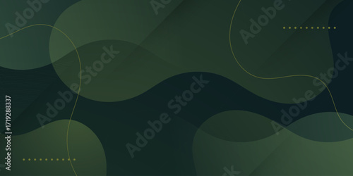 Abstract dark green fluid pattern background concept. Simple wave shapes element background. EPS10 Vector