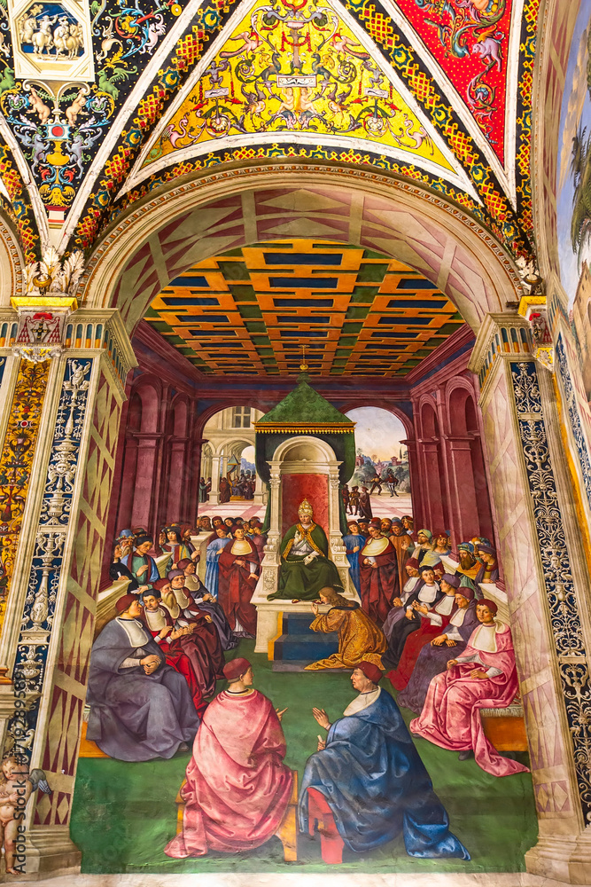 Obraz premium Siena cathedral duomo paintings, Italy