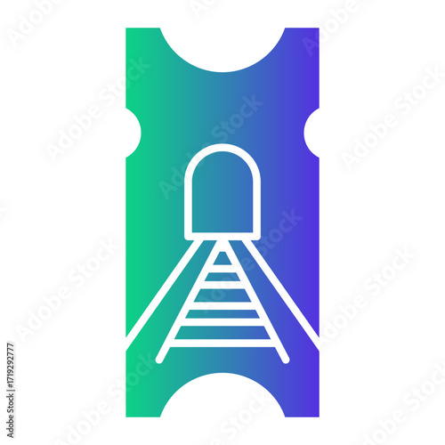 train ticket Gradient icon