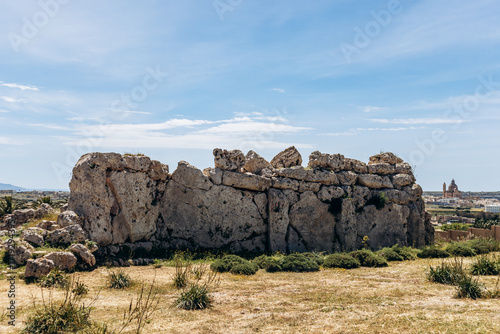 Quadro su tela Ancient megalithic Ġgantija Temples, a UNESCO World Heritage site on Xagħra plat
