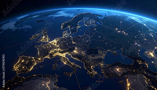 European night lights from space