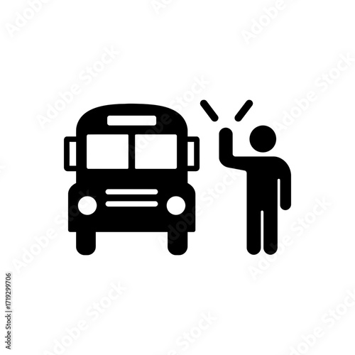 Driver Acknowledging Pedestrian Icon