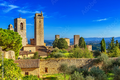 street in San Gimignano, Tuscany, Italy