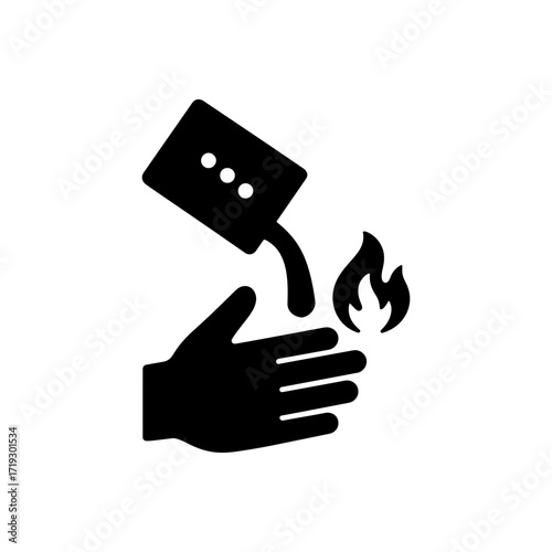 Chemical Burn Hazard Icon