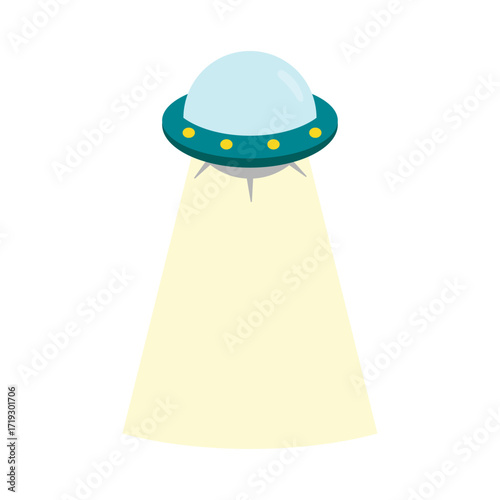 alien ship vector illustration isolated on white
