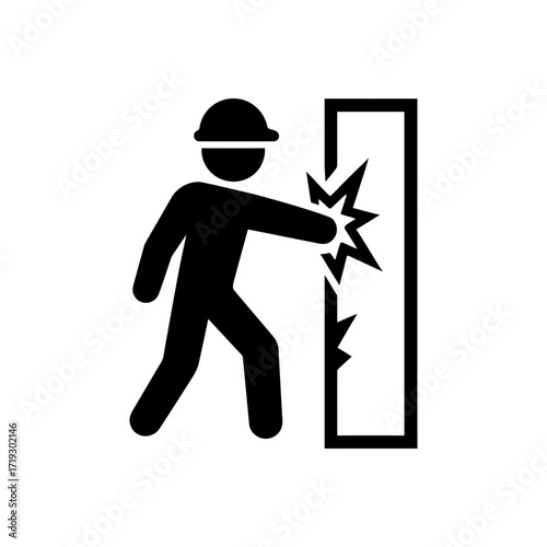 Wall Collision Hazard Icon