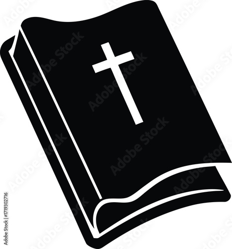 bible silhouette  bible icon isolated on white bac.eps