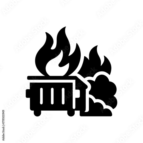 Dumpster Fire Emergency Icon