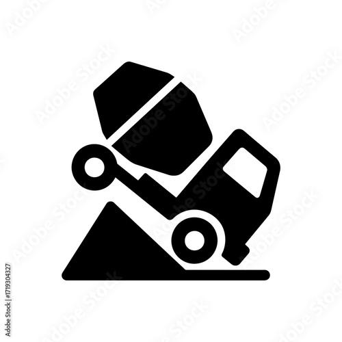 Concrete Mixer Truck Accident Icon