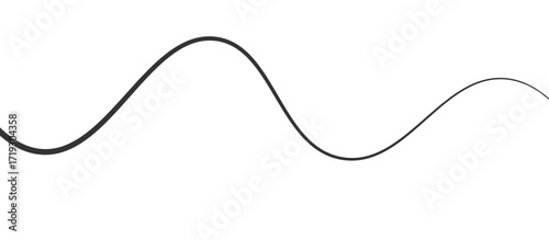 Abstract black thin wave lines flowing smoothly across a clean white background in a minimalist vector illustration design.
