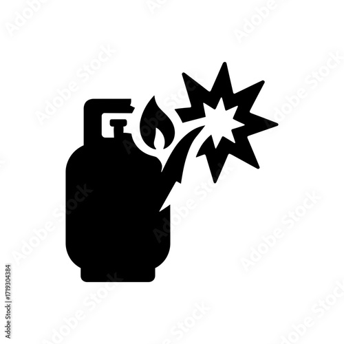 Gas Cylinder Explosion Icon