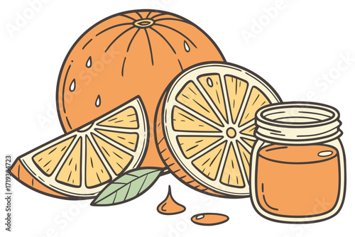 Fresh and juicy lemon and orange slices, perfect for a healthy citrus juice