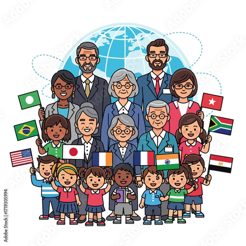 International Teachers with Students Celebrating World Teachers’ Day