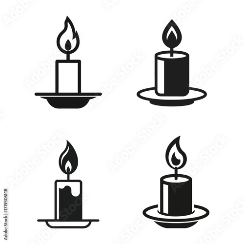 Candle in a metal holder svg