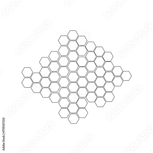 Vector illustration of geometric pattern of interconnected hexagons