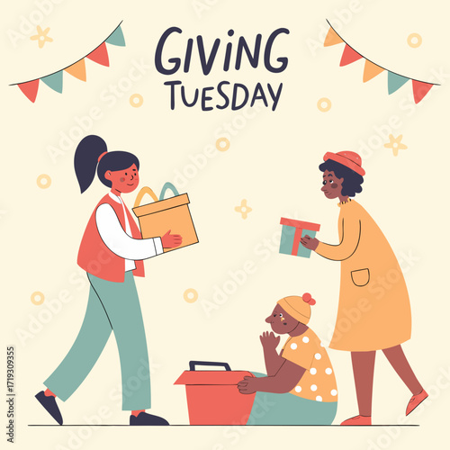 Giving Tuesday charity illustration