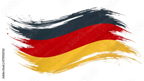 germany flag in abstract brush stroke style png
