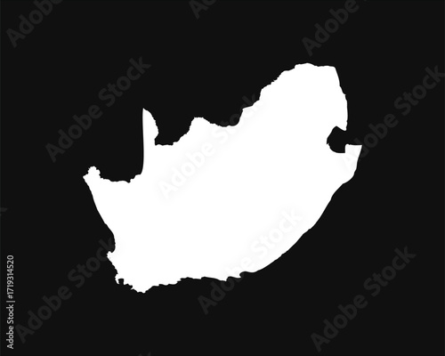 South Africa map outline simple design Vector illustration