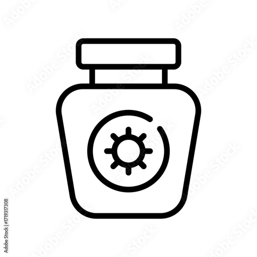 Baby lotion cosmetic line icon. Skin care outline sign for web and app. Simple symbol for web design isolated on white background.