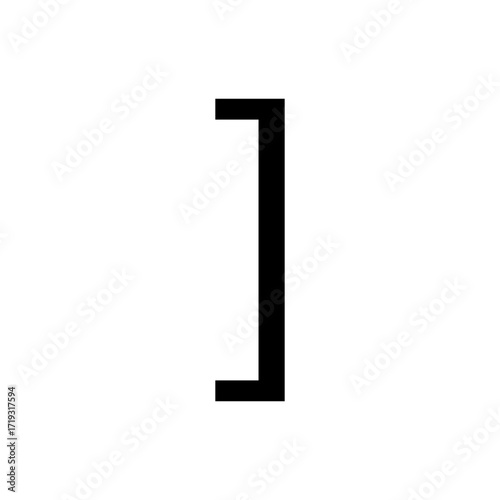] right square bracket symbol