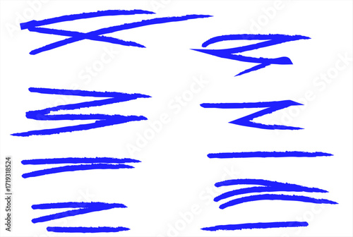 Brush line stroke. pencil or pen underline vector. Sketch paint texture