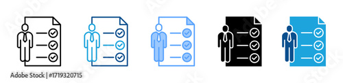 Qualifications icon sheet multiple style collection