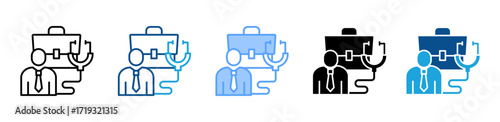Preemployment icon sheet multiple style collection