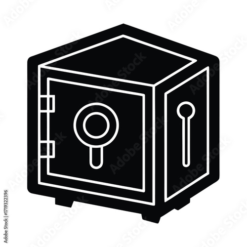 Safe Vault Icon Illustration