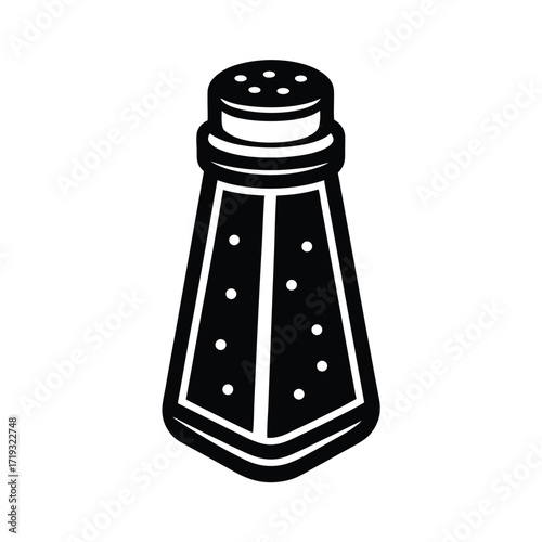 Salt Shaker Icon Flat Vector