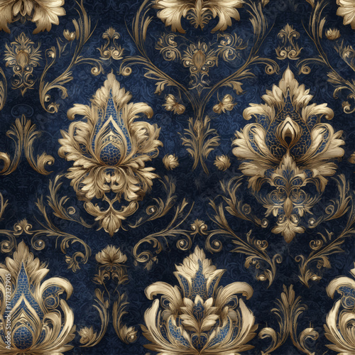 Elegant Golden Ornamental Leaf Pattern