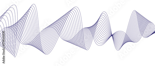 Blue abstract wave line art
soft and continuous flow
across a white background simple minimalist vector design