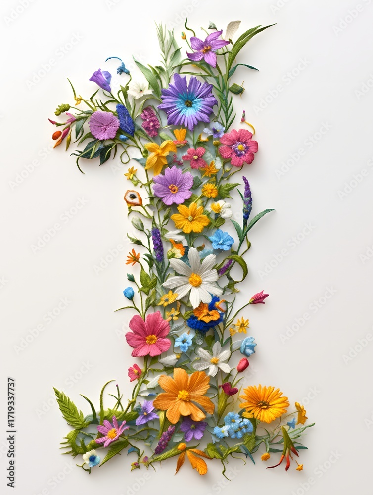 Obraz premium Flower numbers